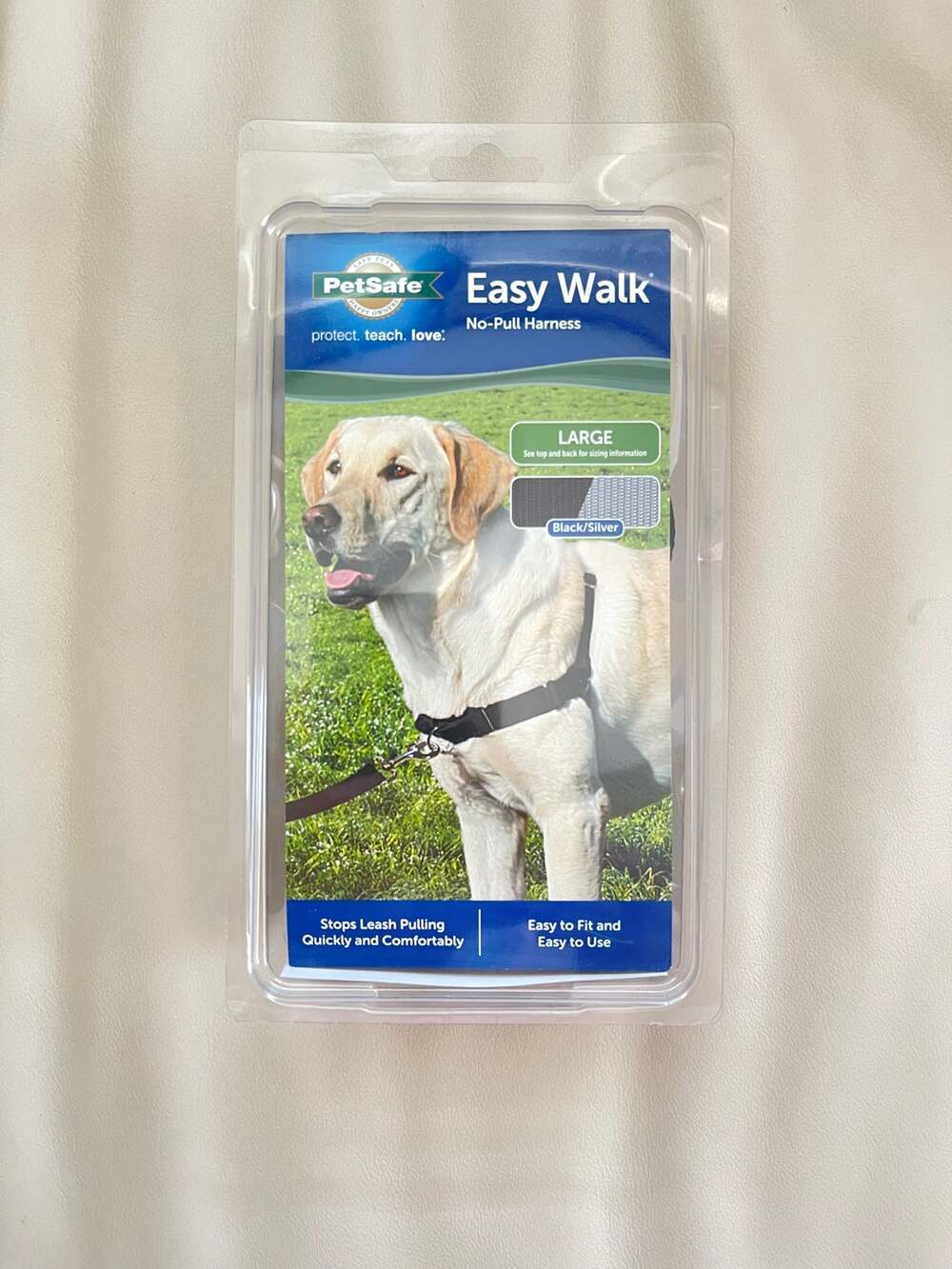New Pet Safe No-Pull Dog Harness Size Large Black/Silver